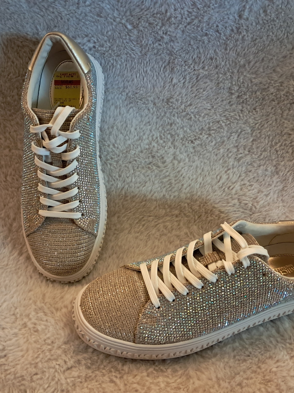 Michael Kors Bling Rhinestone Gold Women's Grove Sneakers NWT 8 - Picture 10 of 14